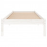 Estrutura de cama 90x200 cm pinho maciço branco 4