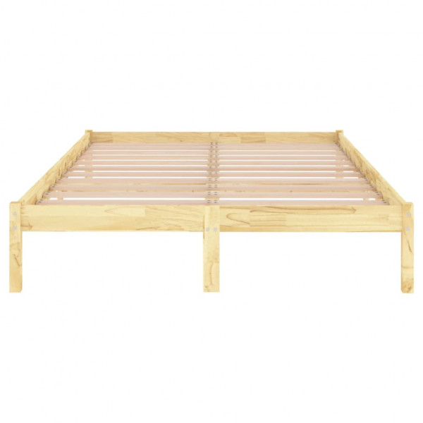 Estructura de cama de madera de pino maciza 160x200 cm M 4