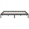 Estrutura de cama 200x200 cm pinho maciço cinzento 5