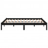Estructura de cama de madera maciza de pino negro 200x200 cm 5