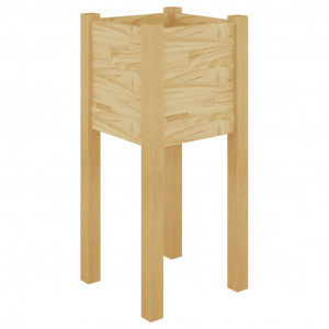 Jardinera de madera maciza de pino 31x31x70 cm H