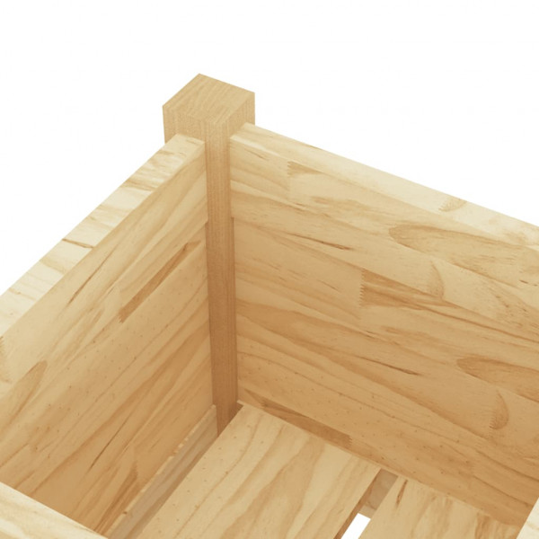 Jardinera de madera maciza de pino 31x31x70 cm M 5