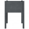 Jardinera de madera maciza de pino gris 50x50x70 cm 4