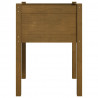 Jardineras 2 uds madera maciza de pino marrón miel 50x50x70 cm 5