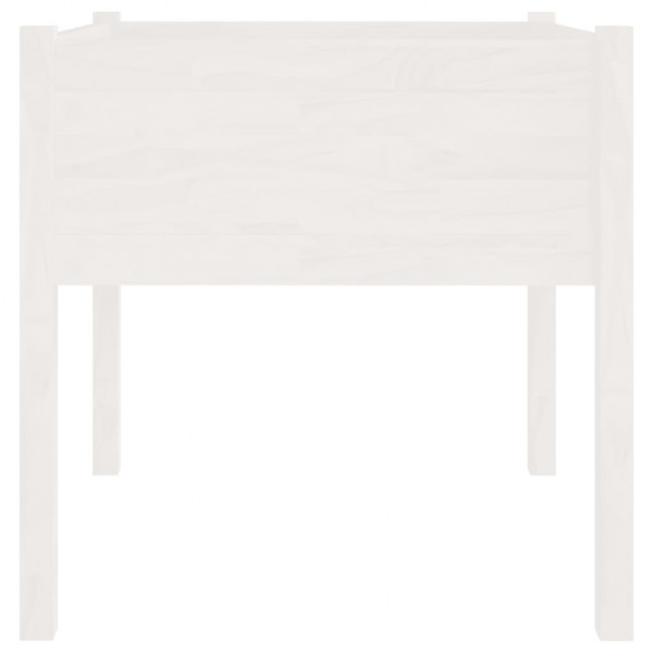 Vaso/floreira de jardim 2 pcs 70x70x70 cm pinho maciço branco M 5