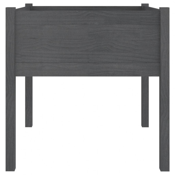 Vaso/floreira de jardim 2 pcs 70x70x70 cm pinho maciço cinzento M 5