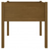 Jardinera de madera maciza de pino marrón miel 70x70x70 cm 4