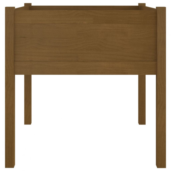 Jardineras 2 uds madera maciza de pino marrón miel 70x70x70 cm M 5