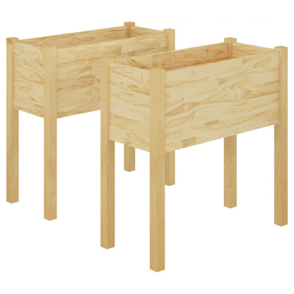 Vasos/floreiras de jardim 2 pcs 70x31x70 cm pinho maciço M 2