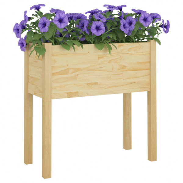 Jardineras 2 uds madera maciza de pino 70x31x70 cm M 3