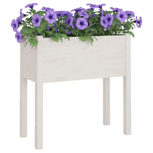 Jardineras 2 uds madera maciza de pino blanco 70x31x70 cm M 3