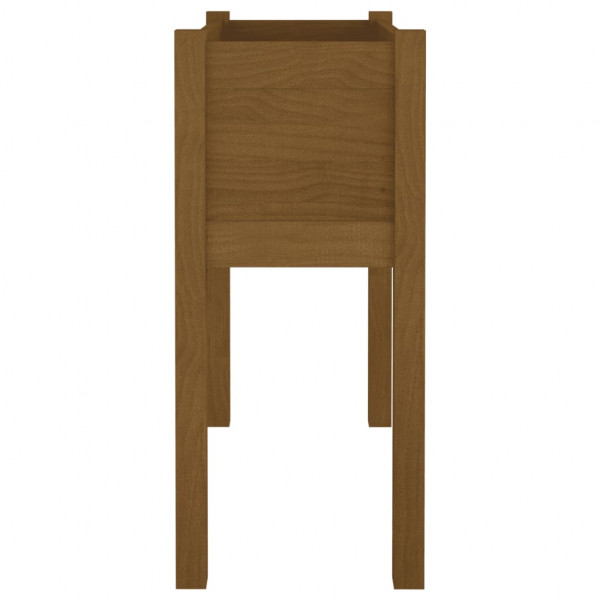 Jardinera de madera maciza de pino marrón miel 70x31x70 cm M 5