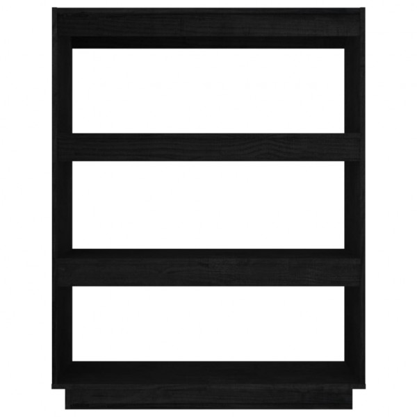 Estantería/divisor de espacios madera pino negro 80x35x103 cm M 5