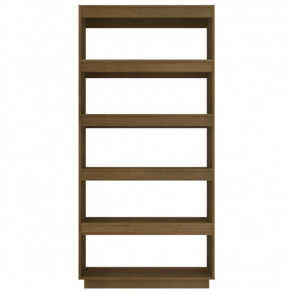 Estantería/divisor de espacios pino marrón miel 80x35x167 cm M 5