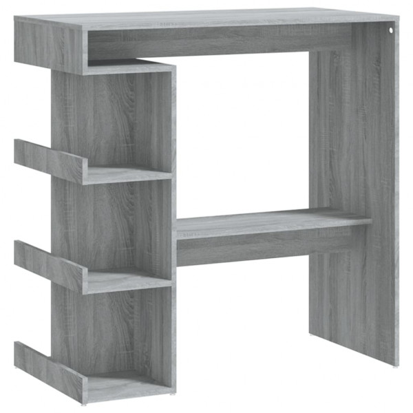Mesa bar estante almacenaje gris Sonoma 100x50x101.5 cm M 2