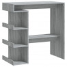 Mesa bar estante almacenaje gris Sonoma 100x50x101.5 cm 2