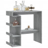 Mesa bar estante almacenaje gris Sonoma 100x50x101.5 cm 4