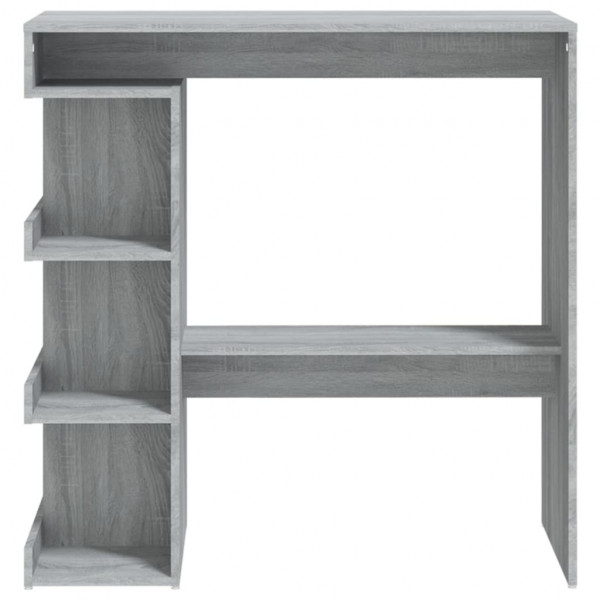 Mesa bar estante almacenaje gris Sonoma 100x50x101.5 cm M 5