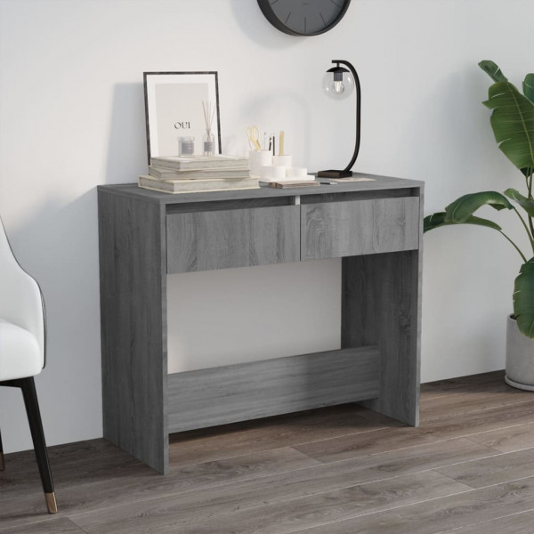 Mesa consola madera de ingeniería gris Sonoma 89x41x76.5 cm D