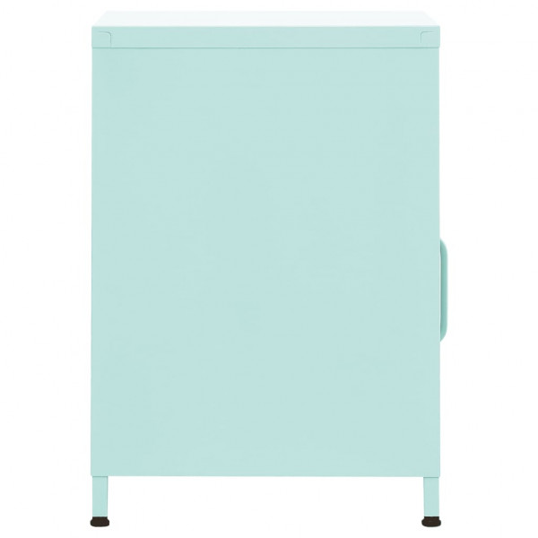 Mesas de cabeceira 2 pcs 35x35x51 cm aço cor menta M 4