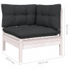7 pcs conjunto lounge de jardim c/ almofadões pinho maciço 5