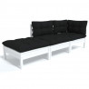 3 pcs conjunto lounge de jardim c/ almofadões pinho maciço 2