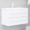 Mueble con lavabo aglomerado blanco 1