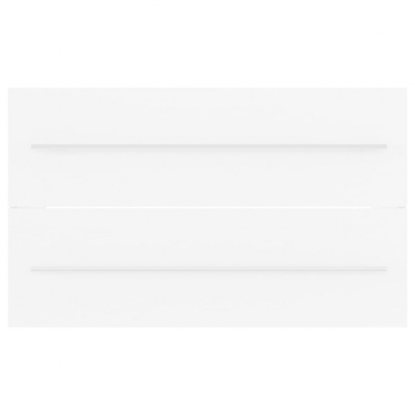 Armário de lavatório c/ lavatório embutido contraplacado branco M 4