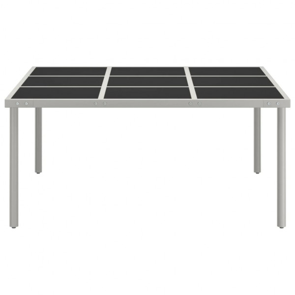 Mesa de comedor de jardín acero y vidrio 170x170x74.5 cm M 2