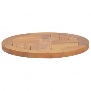 Superficie de mesa redonda madera maciza de teca 2.5 cm 40 cm H