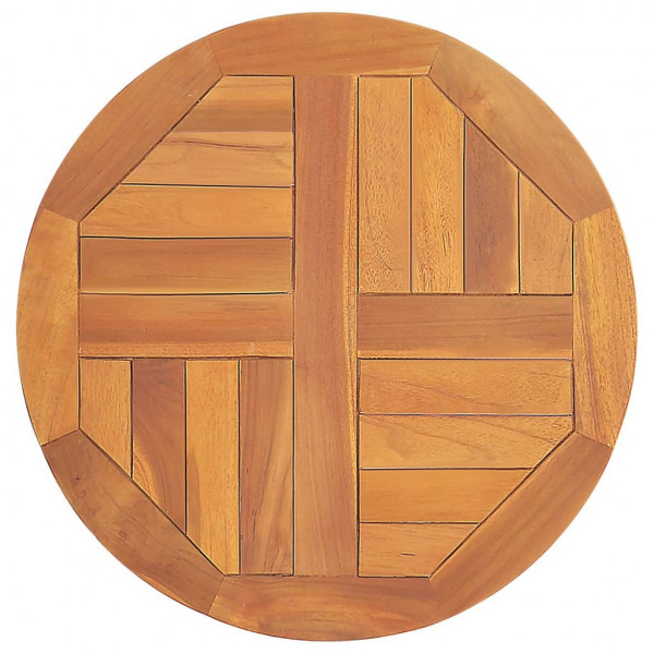 Superficie de mesa redonda madera maciza de teca 2.5 cm 50 cm D