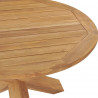 Mesa de comedor de jardín madera maciza de teca Ø110x75 cm 4