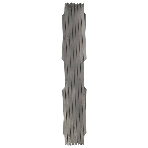 Vallas enrejado 5 uds madera maciza de abeto gris 180x60 cm M 2