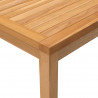 Mesa de comedor de jardín madera maciza de teca 110x110x77 cm 5