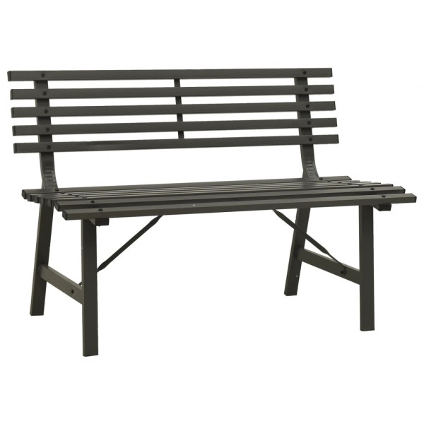 Banco de jardín 110 cm acero negro M 2
