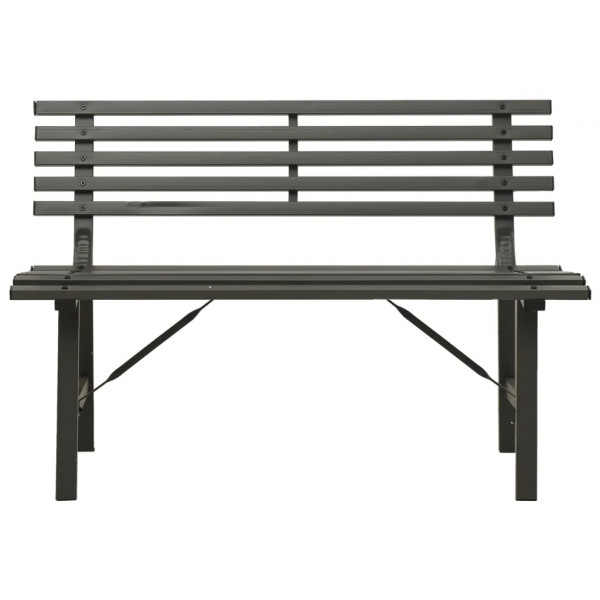 Banco de jardín 110 cm acero negro M 3