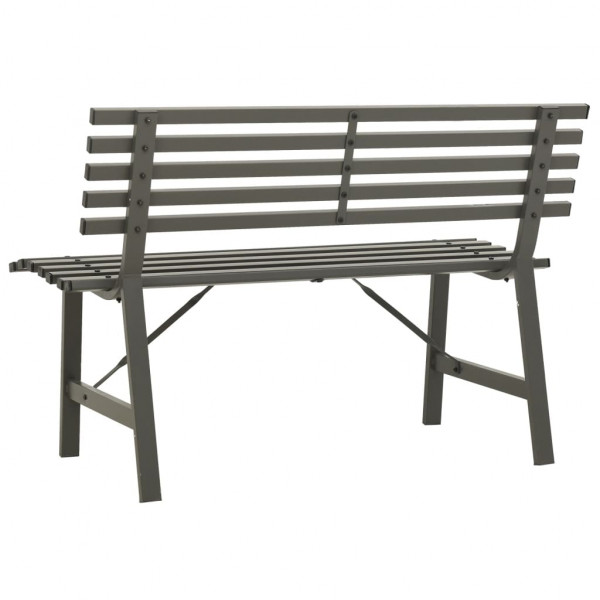 Banco de jardín 110 cm acero negro M 5
