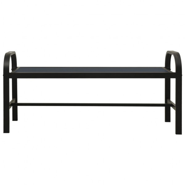 Banco de jardim 124.5 cm aço e WPC preto M 3