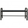 Banco de jardim 124.5 cm aço e WPC preto 3