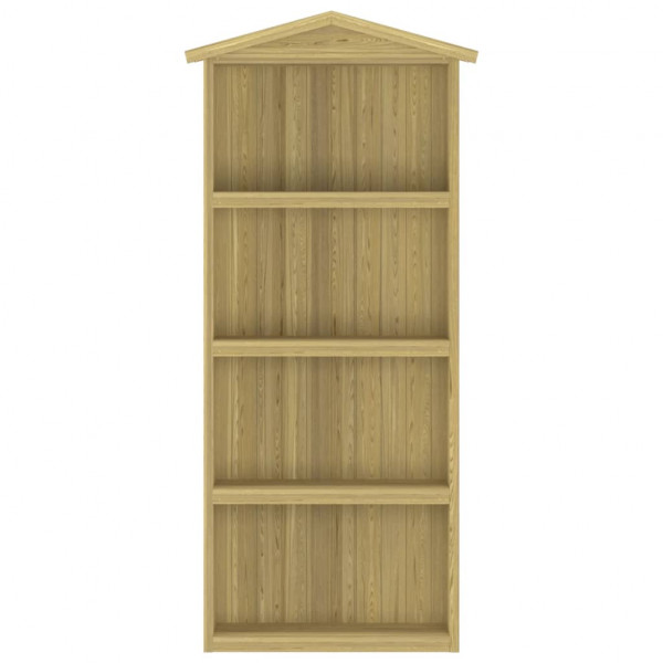 Caseta herramientas jardín 87x33x222 cm madera pino impregnada M 3
