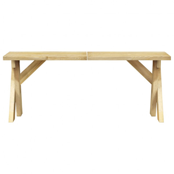 Banco de jardín de madera de pino impregnada 110 cm M 3