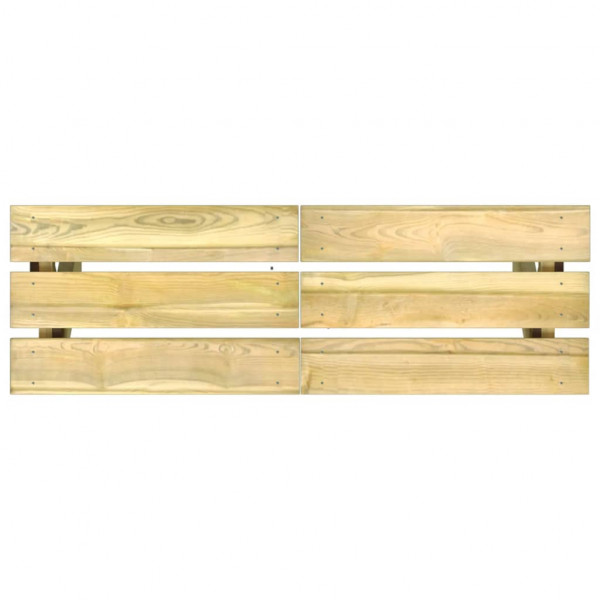 Banco de jardín de madera de pino impregnada 110 cm M 5