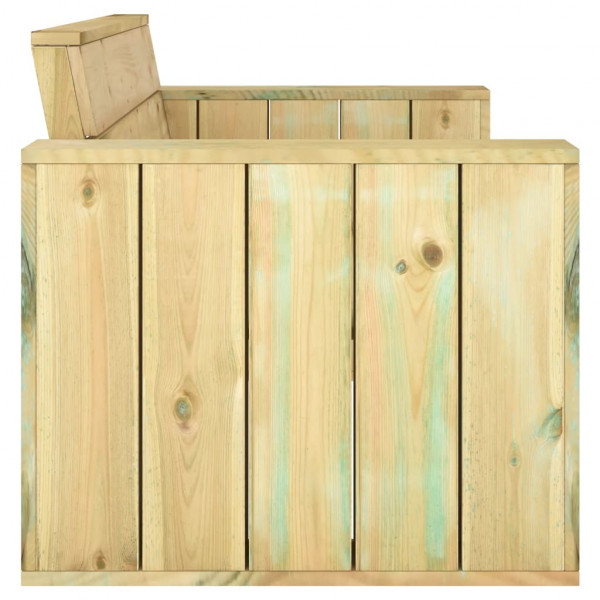 Banco de jardín de madera de pino impregnada 139 cm M 4