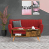 Mesa de centro de aglomerado roble ahumado 100x49.5x43 cm 1