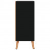Aparador 60x30x72 cm derivados de madeira preto brilhante 4