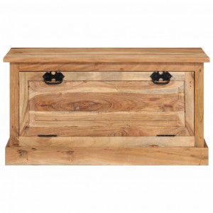 Banco zapatero madera de acacia maciza 85x40x45 cm H