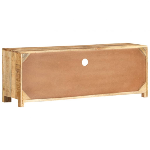 Mueble para TV de madera maciza de mango rugosa 110x30x40 cm M 4