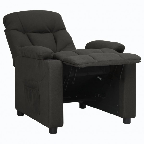 Sillón reclinable de tela negro M 5