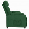 Sillón reclinable de tela verde oscuro 3