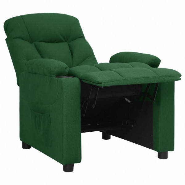 Sillón reclinable de tela verde oscuro M 4